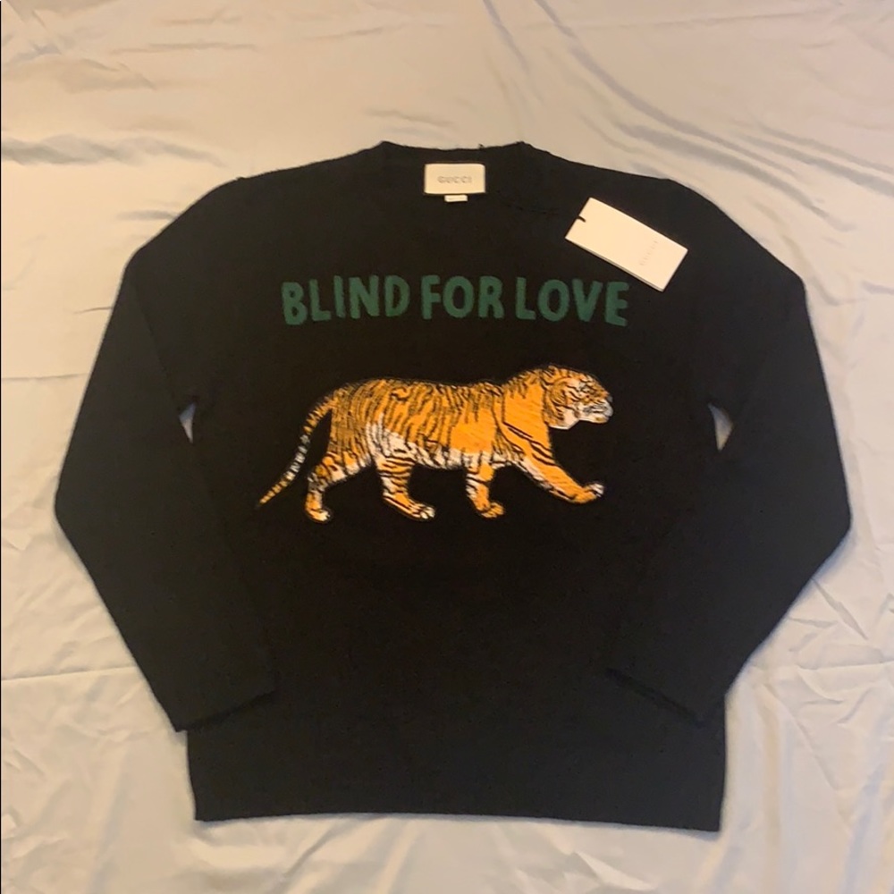 Authentic Gucci blind for love sweater ❤️